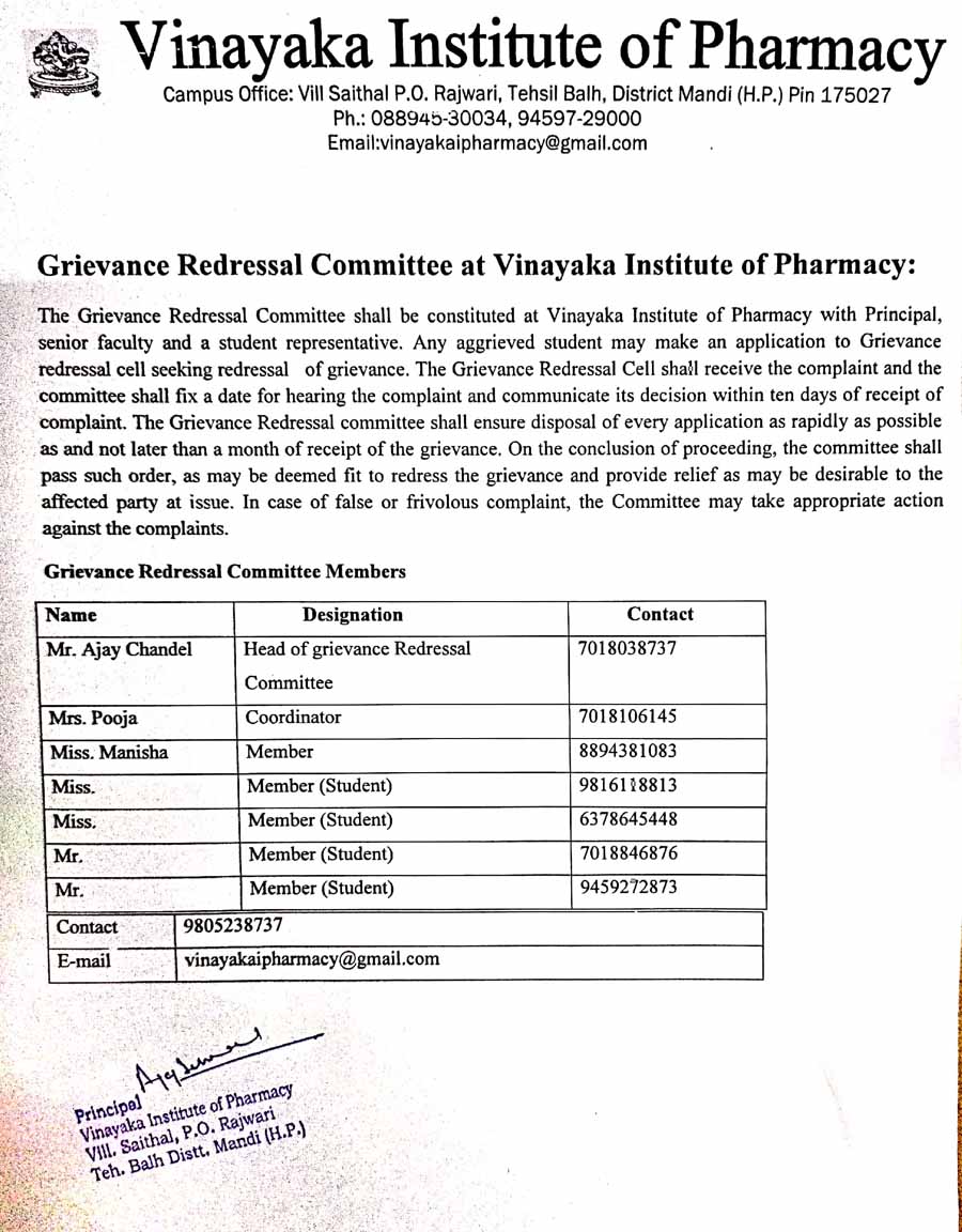 Grievance Redressal